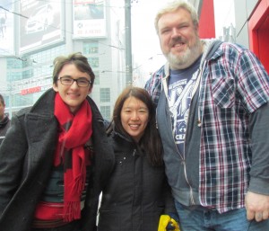 Isacc Hempstead-Wright, Michelle, and Kristian Nairn